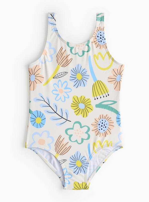 Retro flower Print Swimsuit 1.5-2 years
